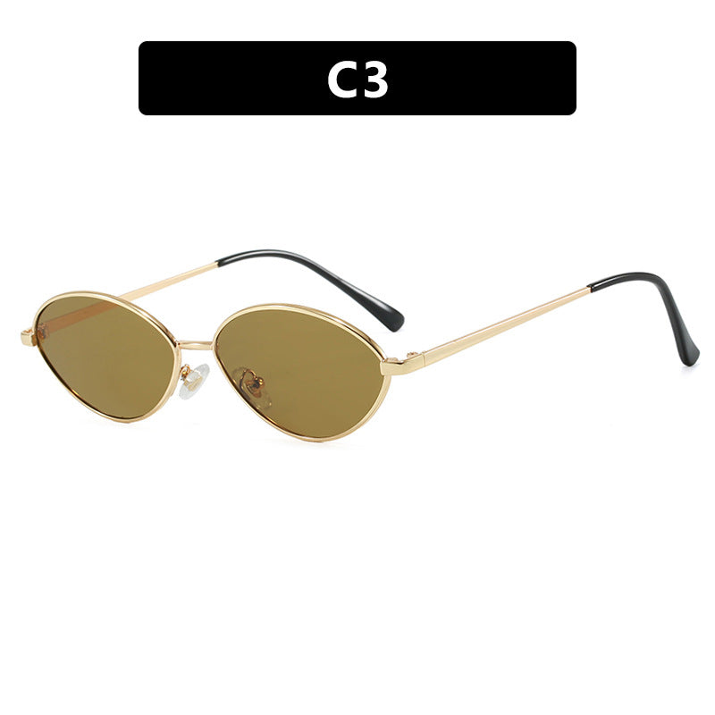 Damen modische Sonnenbrille mit ovalem Design und polarisierten Gläsern Karnz