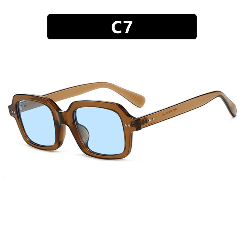 Damen moderne quadratische Sonnenbrille mit breitem Rahmen und elegantem Design Karnz