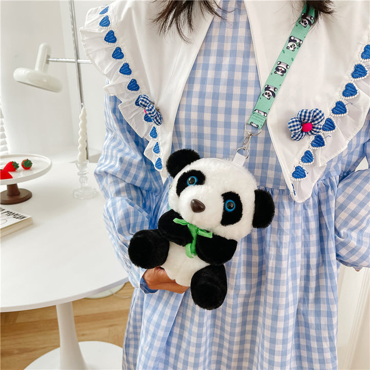 Plüsch-Panda-Themen-Schlüsselanhänger