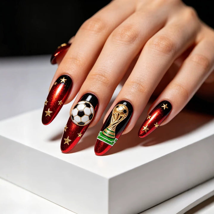 Fußball Inspirierte Nagelkunst Karnz