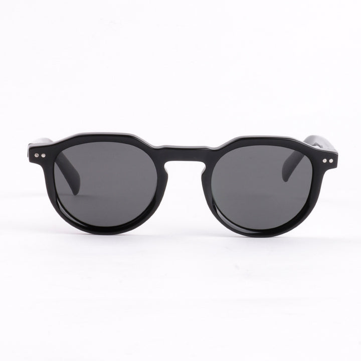 Damen modische Sonnenbrille mit stilvollem, runden Rahmen und UV-Schutz Karnz