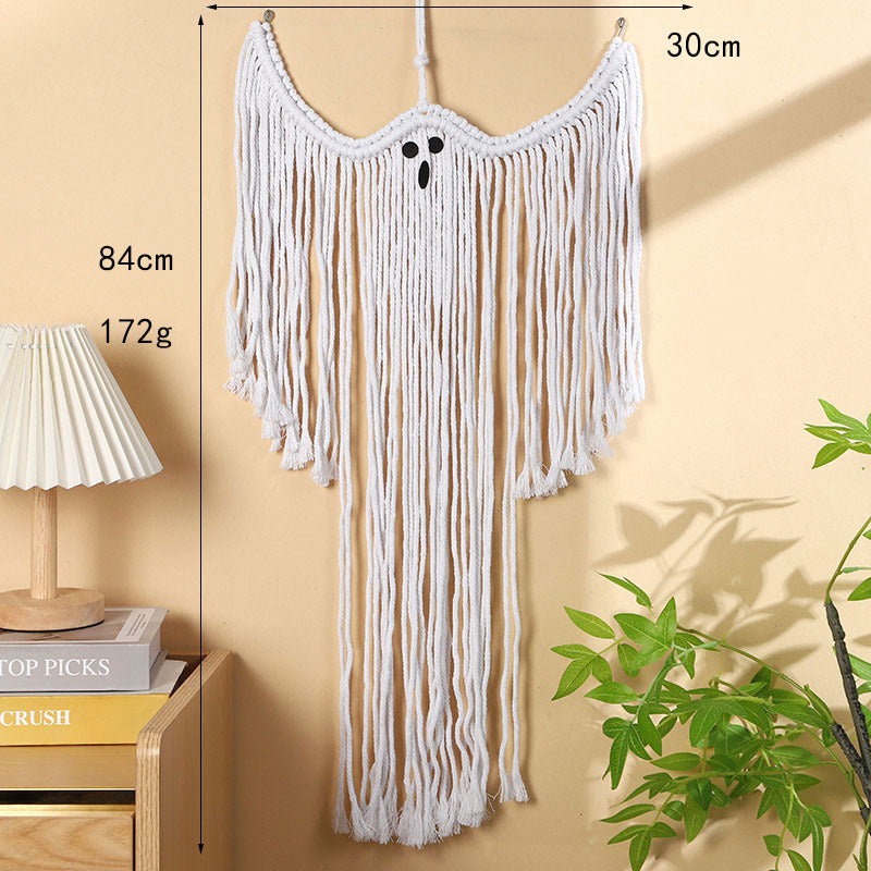 Ornamentale Makramee Wandbehang Karnz