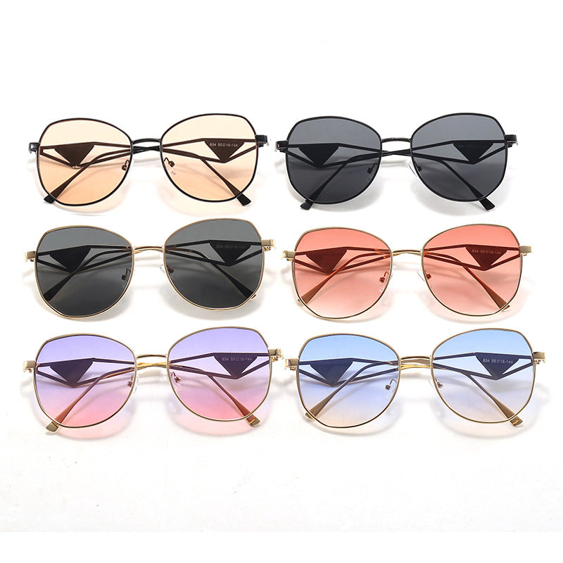 Damen modische geometrische Sonnenbrille mit einzigartigem Rahmen Karnz