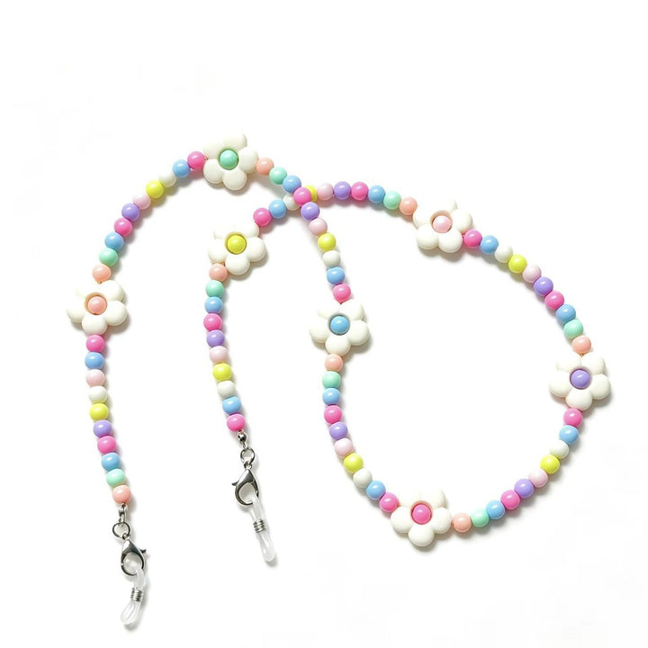 Verspielte Brillenhalterkette mit Blumenmotiven Karnz