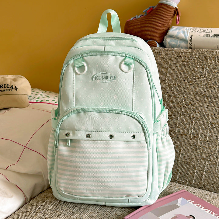 Vielseitiger Rucksack mit Punkte- und Streifendesign Karnz
