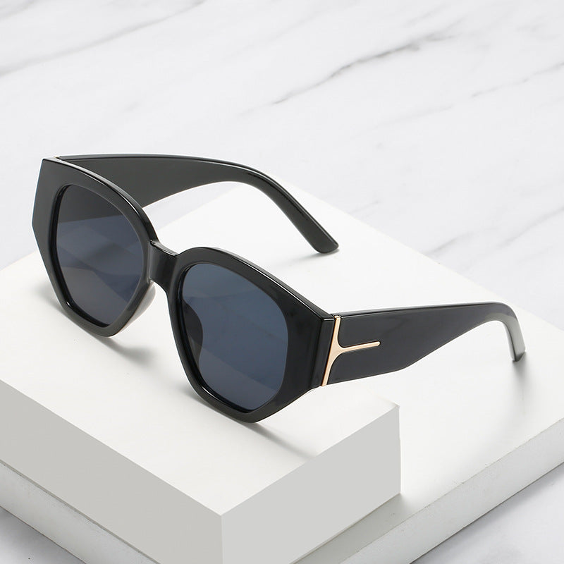Modische Cat-Eye Sonnenbrille mit einzigartigem geometrischem Rahmen Karnz