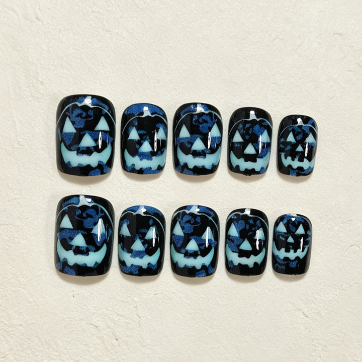 Halloween Leuchten-im-Dunkeln Press-On Nagelkunst Karnz