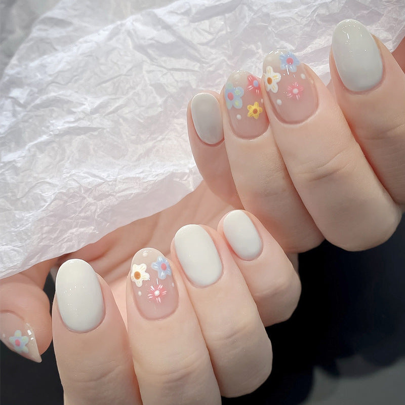 Künstlerisches Floral Press-On Nagelset Karnz 1789389406