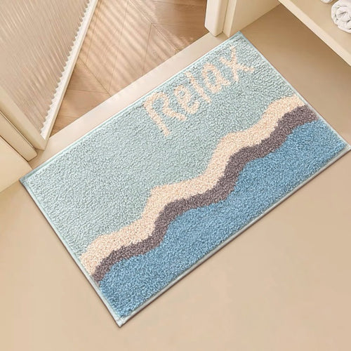 Plüsch Tufted Wal-Motiv Rutschfeste, saugfähige Badmatte