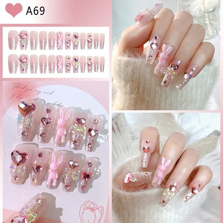 Dekorative florale Press-On-Nagelspitzen Karnz
