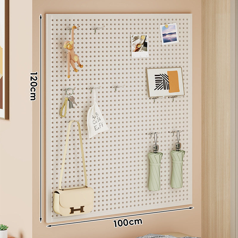 Wandmontiertes Lochplatten-Organisationspaneel mit modularen Haken