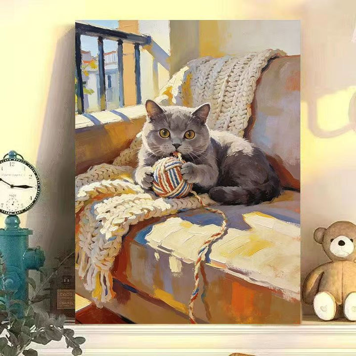 Kat-Themen-Leinwand Wandkunst Karnz