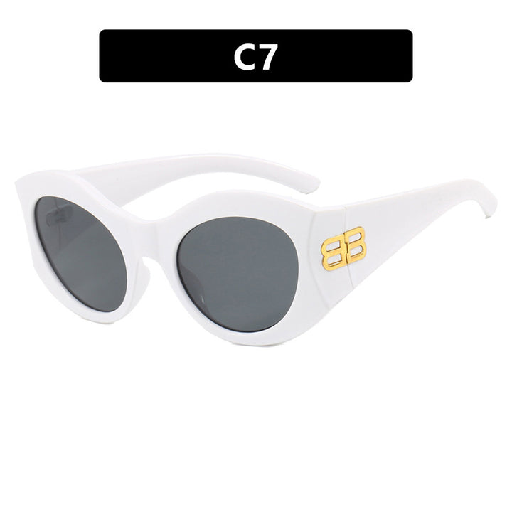 Damen stilvolle Cat-Eye Sonnenbrille mit hochglänzendem Design und schützenden Gläsern Karnz