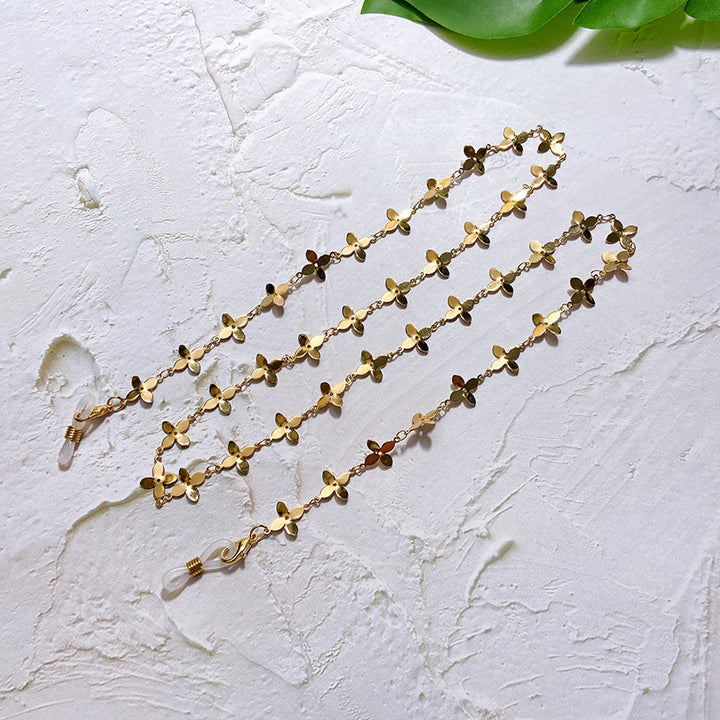 Modische Brillenhalterkette mit Filigranen Blütenanhängern Karnz