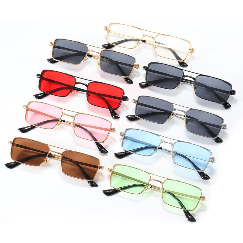 Damen modische rechteckige Sonnenbrille mit luxuriösem Rahmen Karnz