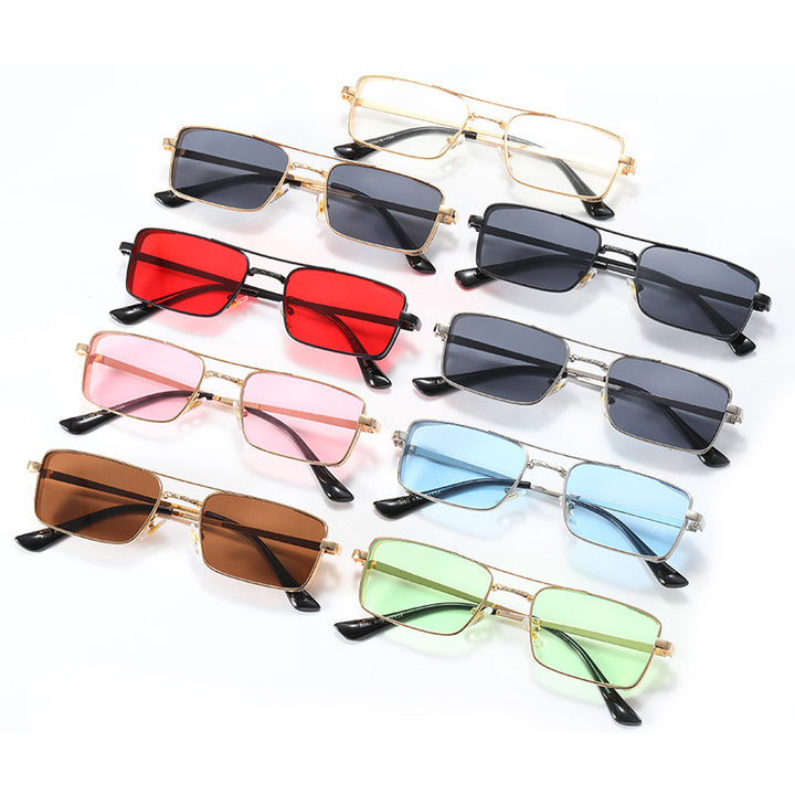 Damen modische rechteckige Sonnenbrille mit luxuriösem Rahmen Karnz
