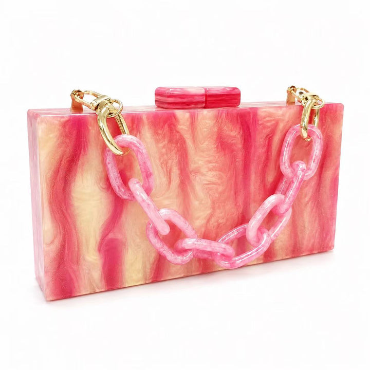Künstlerische Acryl-Clutch