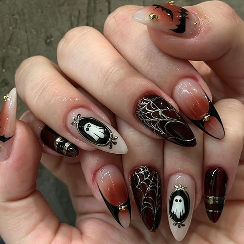 Halloween Kunstnagelset mit gruseligen Motiven Karnz