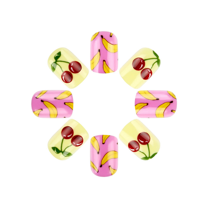 Spaß Obst-Thema Press-On Nagelkunst Set Karnz