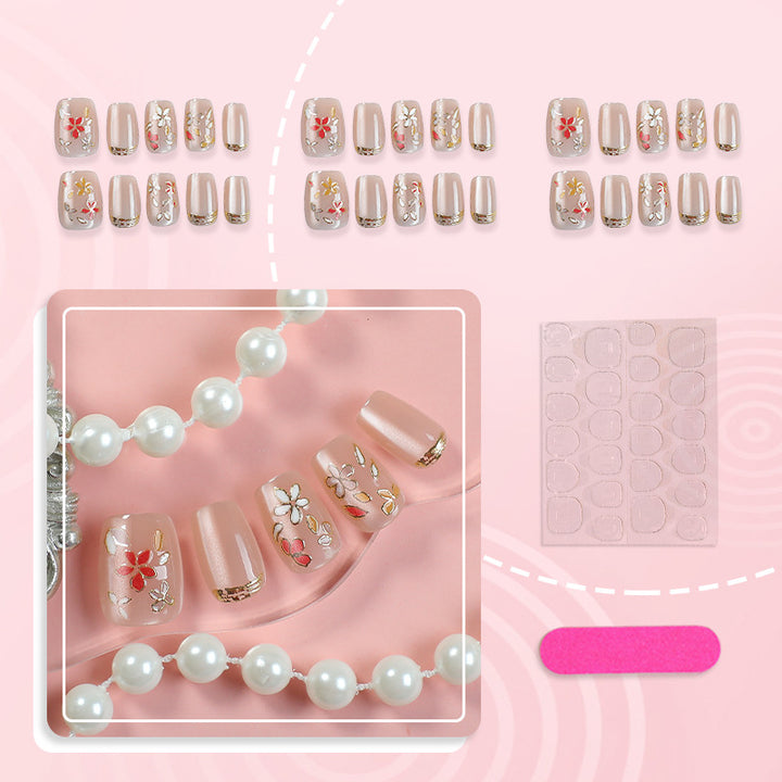 Künstlerisches Blumendesign Drucknägel Set