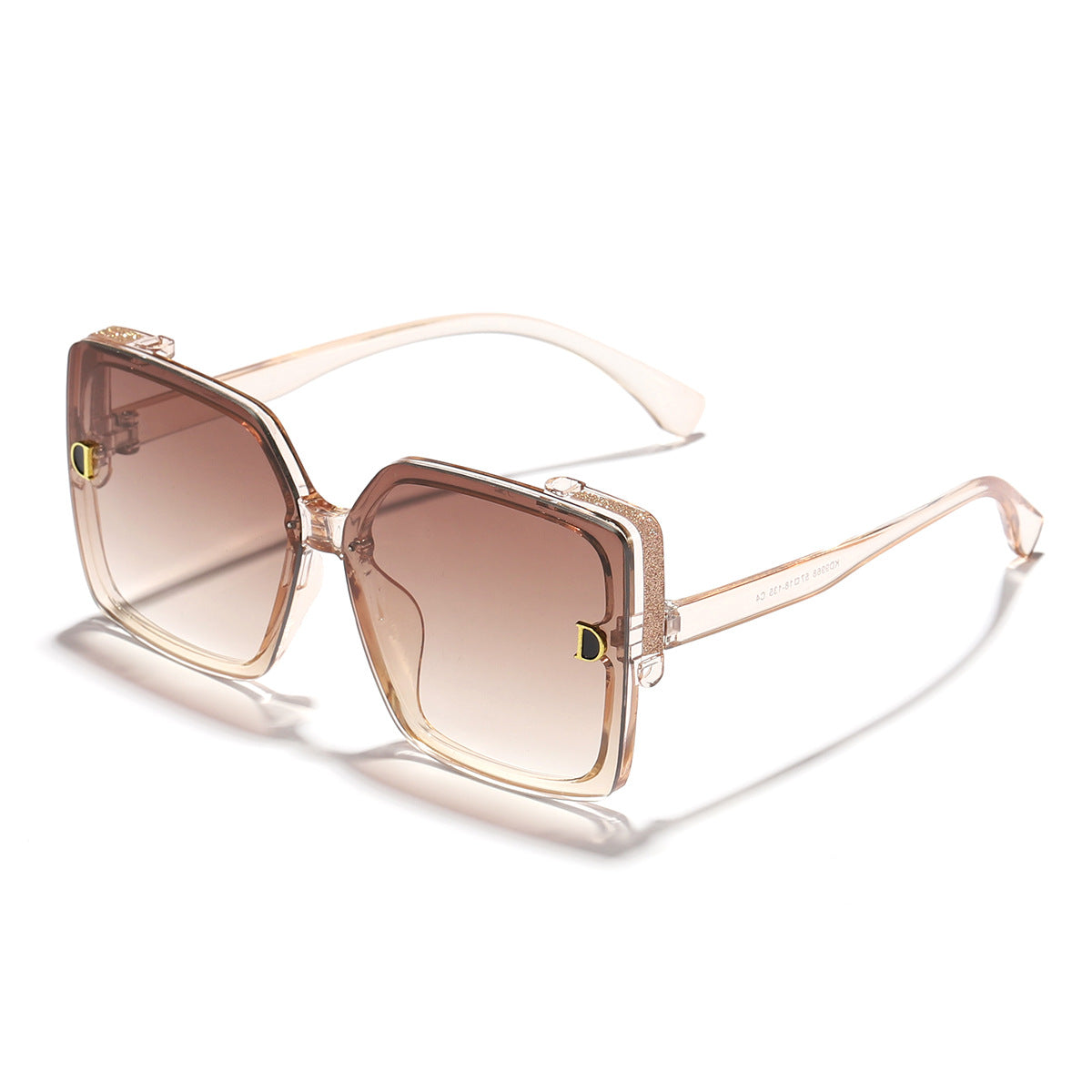 Damen Designer-Sonnenbrille mit luxuriösem Rahmen und glitzernden Details Karnz