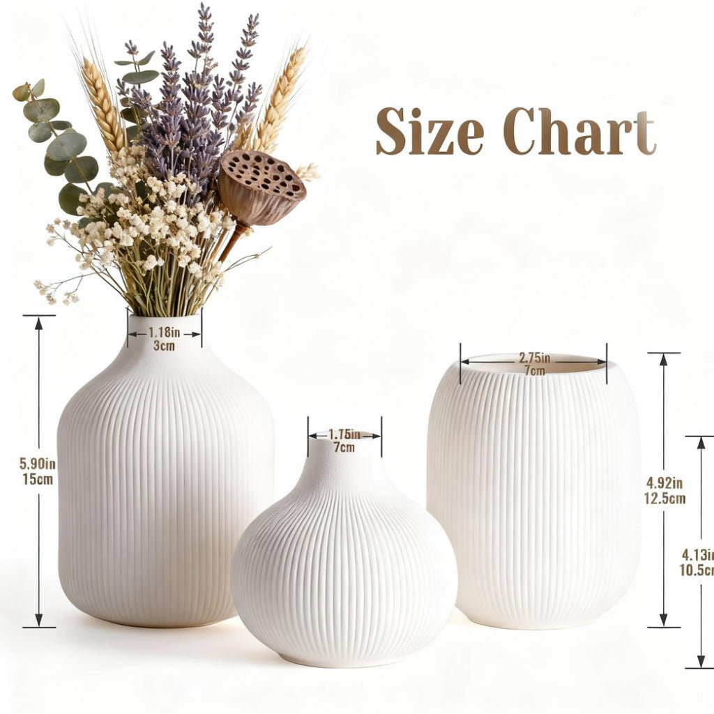 Elegantes Keramik Tischvasen Set