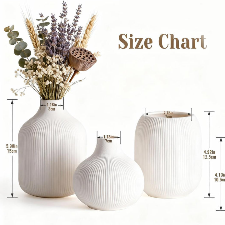 Elegantes Keramik Tischvasen Set
