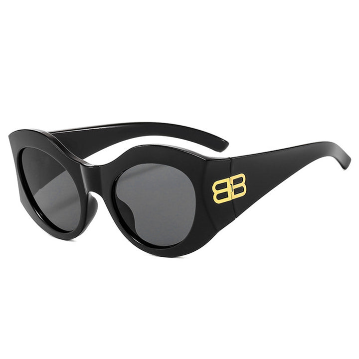 Damen Designer Cat-Eye Sonnenbrille mit elegantem Profil und UV-Schutz Karnz