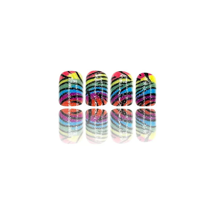 Kreatives Nagelkunstset mit glitzerndem Regenbogen-Muster Karnz