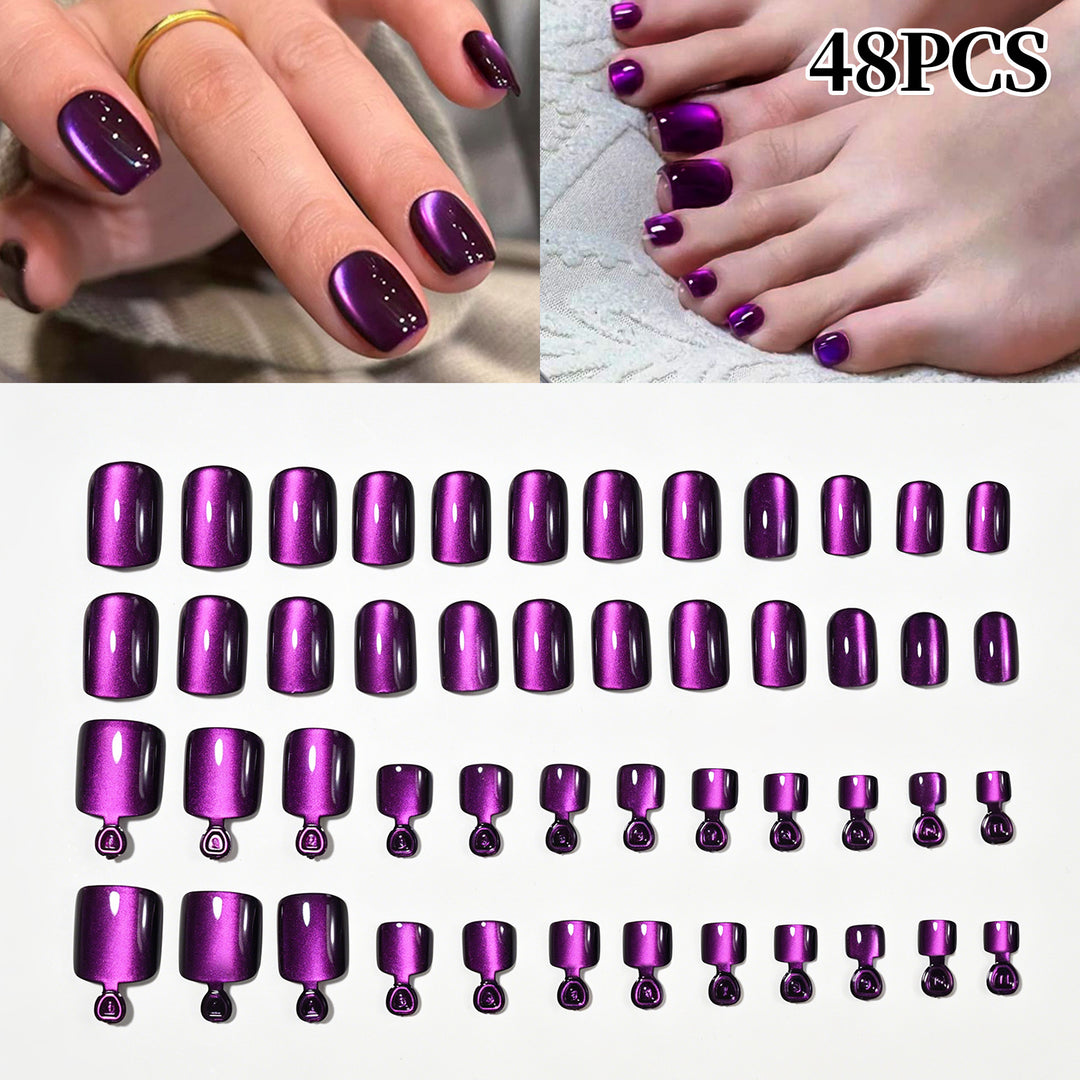 Premium Glossy Press-On Nail Tips Set Karnz