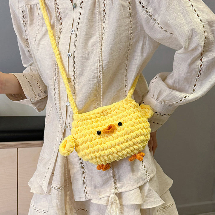 Süße tierförmige gehäkelte Crossbody-Tasche