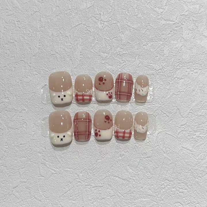 Niedliches Charakterdesign Press-On Nagelkunstset Karnz