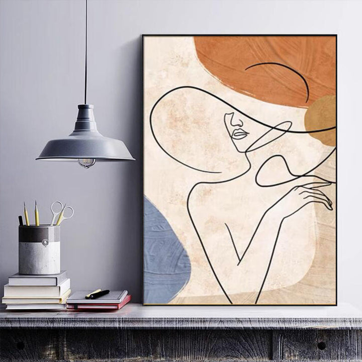 Abstrakte Linienkunst Leinwanddruck