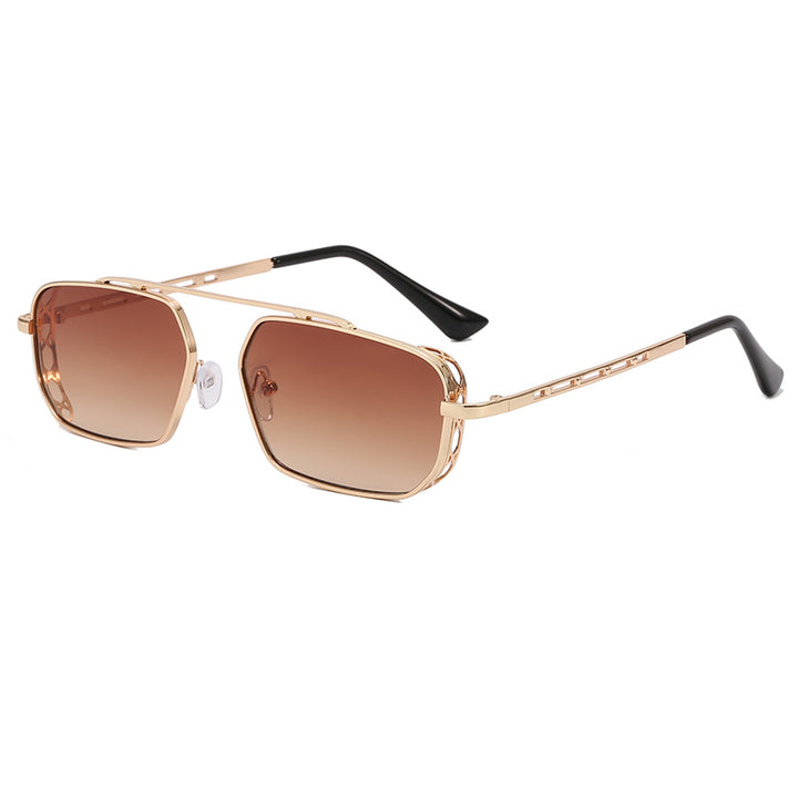 Damen modische Sonnenbrille im modernen Hexagon-Design Karnz