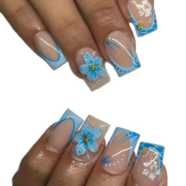 Elegante Lange Acryl Nagelverlängerungen Karnz