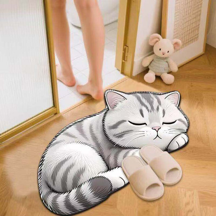 Katzenförmige Badmatte
