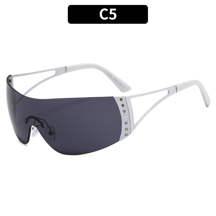 Futuristische Geometrische Schild Sonnenbrille 1787664636