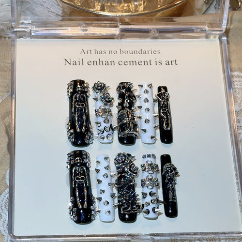 Gothic-Themen Nagelkunst Set