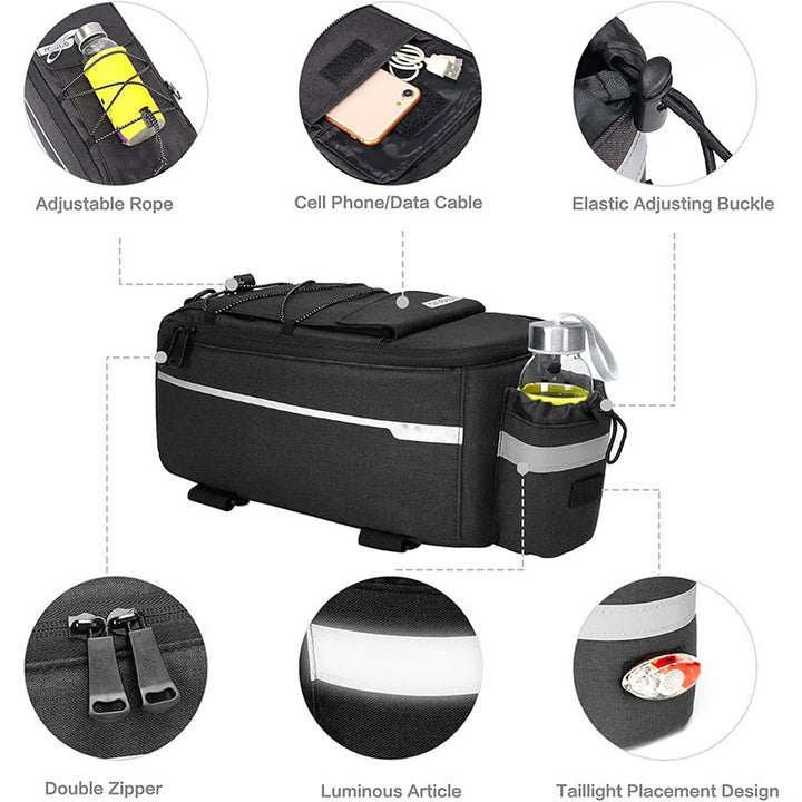 Multifunktionale Fahrradtasche mit Isoliertem Getränkehalter Karnz