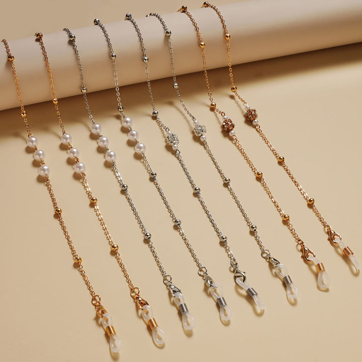 Elegante Perlen Brillen Kette Karnz
