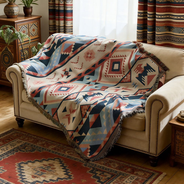 Vintage-Style Dekorative Jacquard-Wurfdecke