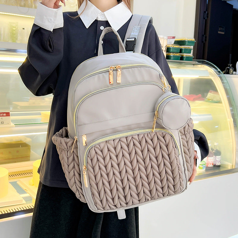 Chic Mehrfachfach-Rucksack mit stilvollem geflochtenem Design Karnz