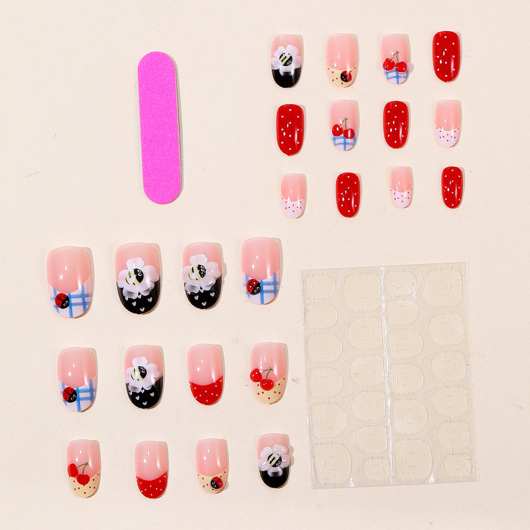 Dekoratives 3D Obst- und Insekten-Nagelkunst-Set Karnz