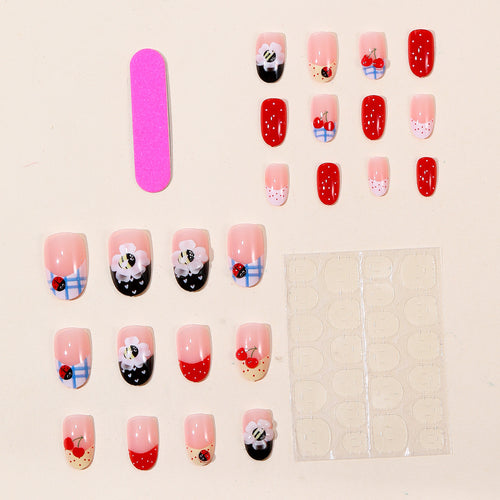Dekoratives 3D Obst- und Insekten-Nagelkunst-Set Karnz
