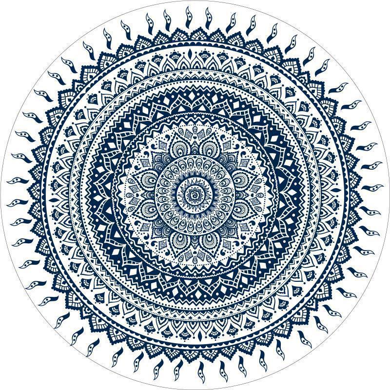 Runder geometrisches Muster Bereichsteppich