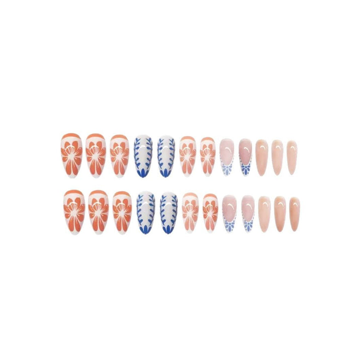 Floral Abstract Press-On Nail Set Karnz