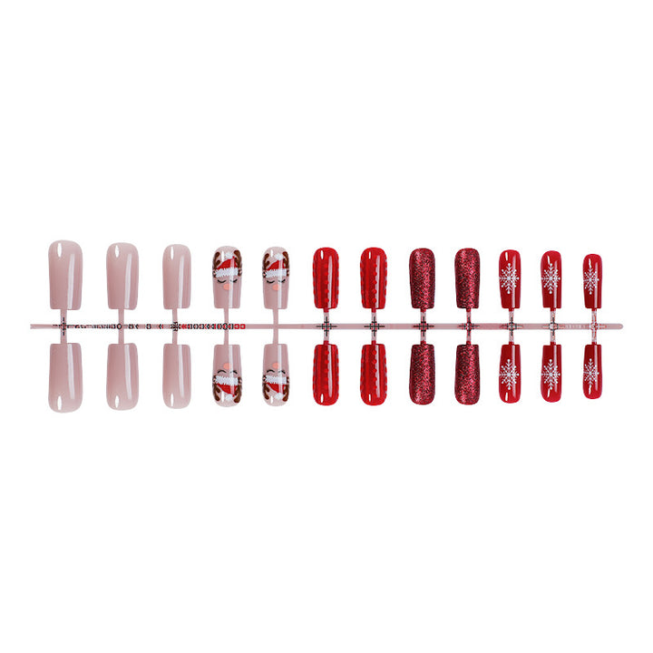 Festliches, urlaubsbezogenes Press-On-Nagelkunstset Karnz