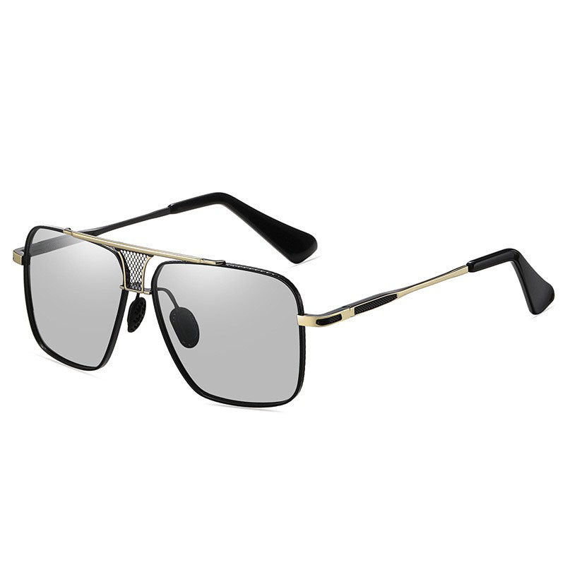 Damen Quadratische Sonnenbrille mit stilvollem Metallrahmen und hochwertigem UV-Schutz Karnz