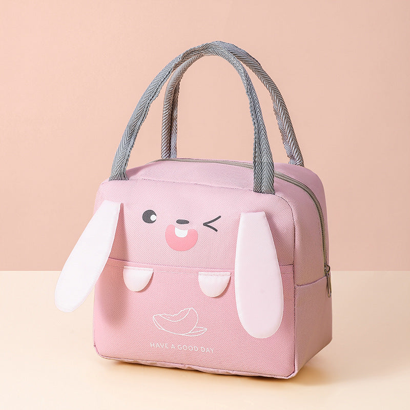 Niedliche, tierisch inspirierte, isolierte Lunch-Tasche