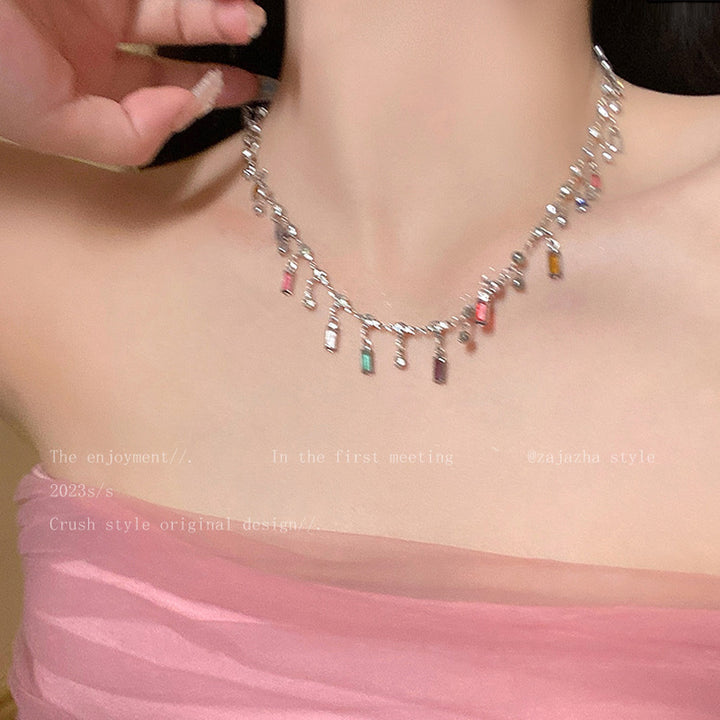 Bunte Charm Statement Halskette Karnz